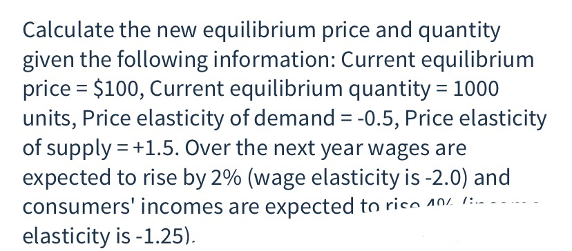 Solved Calculate The New Equilibrium Price And Quantity Chegg Solved Calculate The New Equilibrium Price And Quantity Chegg
