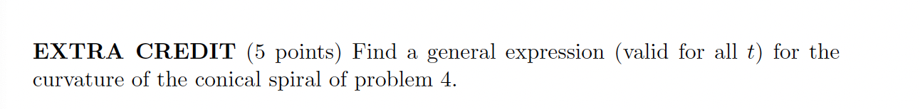 EXTRA CREDIT ( 5 points) Find a general expression | Chegg.com