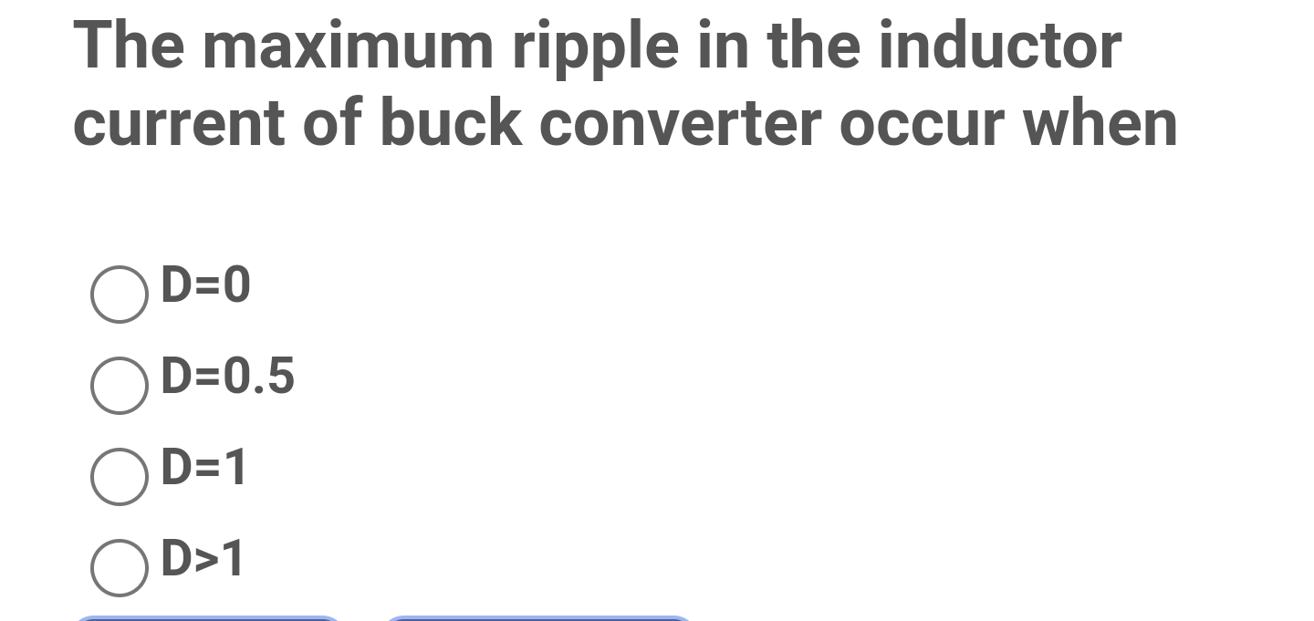 Solved The maximum ripple in the inductor current of buck | Chegg.com