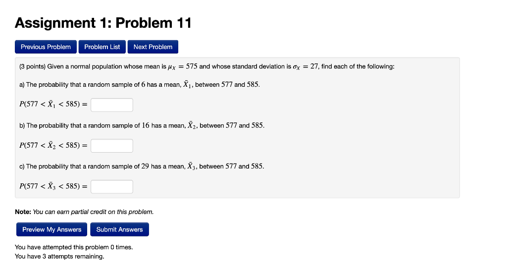 Solved Assignment 1: Problem 11 Previous Problem Problem | Chegg.com