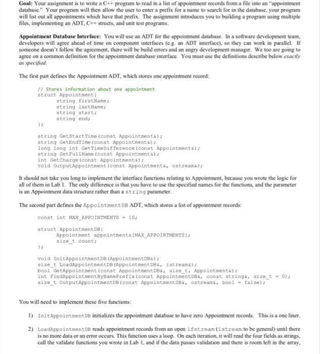 Goal: Your assignment is to write a C++ program to | Chegg.com