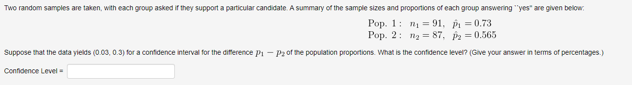 Solved Two random samples are taken with each group asked if | Chegg.com