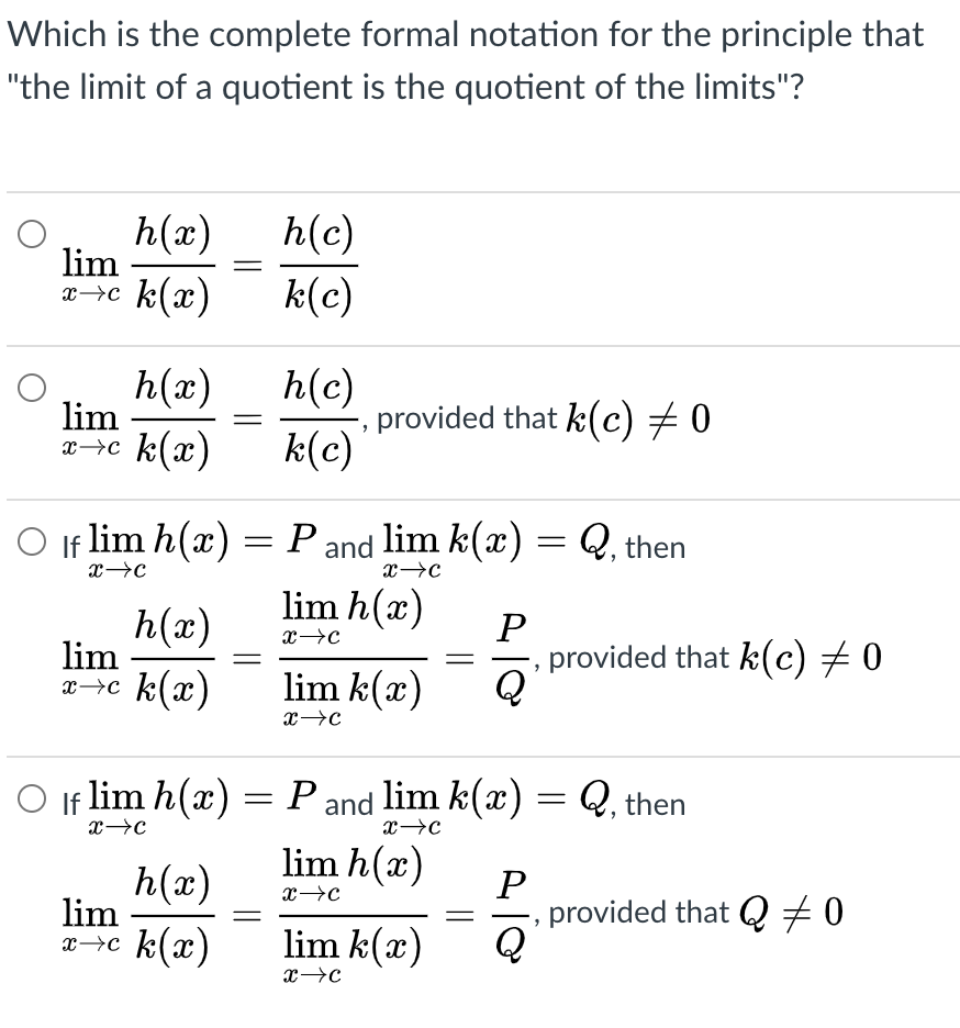 Solved Which Is The Complete Formal Notation For The Prin Chegg Com