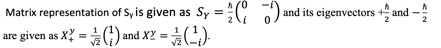 Solved ħ ħ and its eigenvectors + and , 2 2 Matrix | Chegg.com