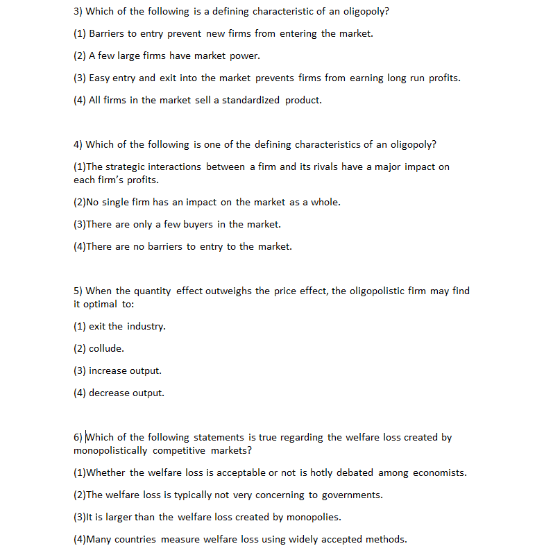 Solved 3) Which of the following is a defining | Chegg.com