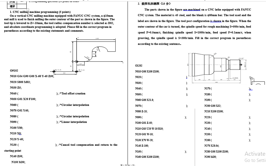 N05 G0 G90 X40 - CNC Lathe & Milling Programming Basics