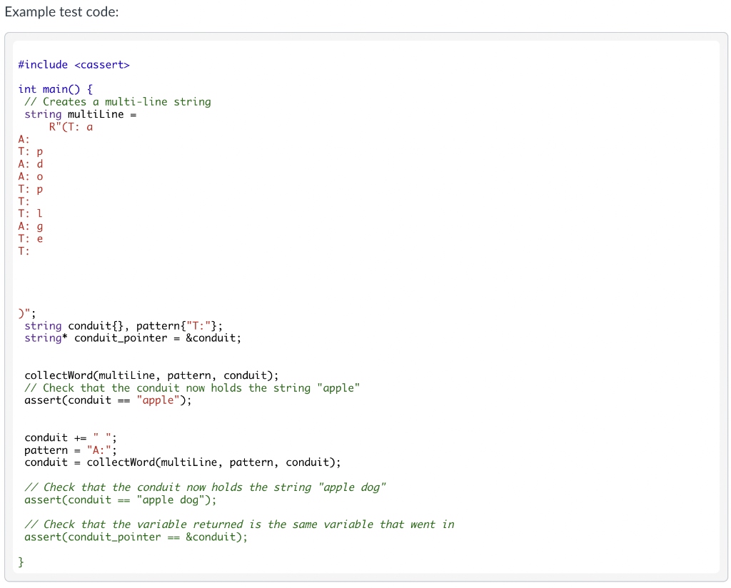 Solved Function: WordCollection Using C++, create a | Chegg.com