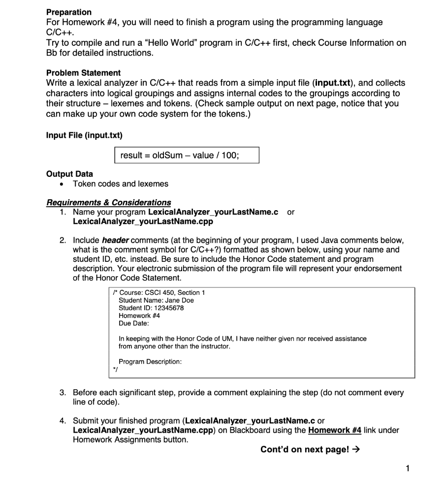Preparation For Homework #4, you will need to finish | Chegg.com