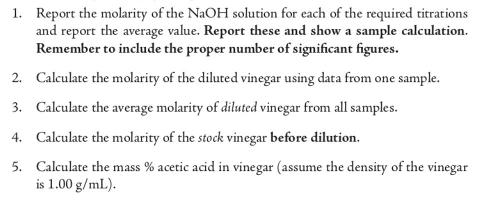 1 Report The Molarity Of The Naoh Solution For Each Chegg Hot Sex Picture