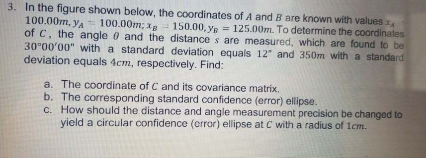 3. In the figure shown below, the coordinates of A | Chegg.com