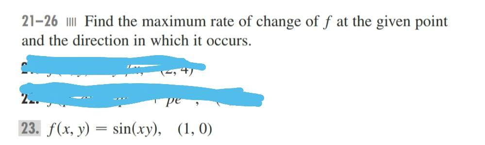 Solved 21-26 IIII Find the maximum rate of change of f at | Chegg.com