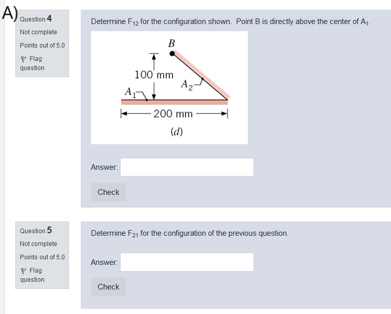 Solved determine the shape factors using the reciprocity | Chegg.com