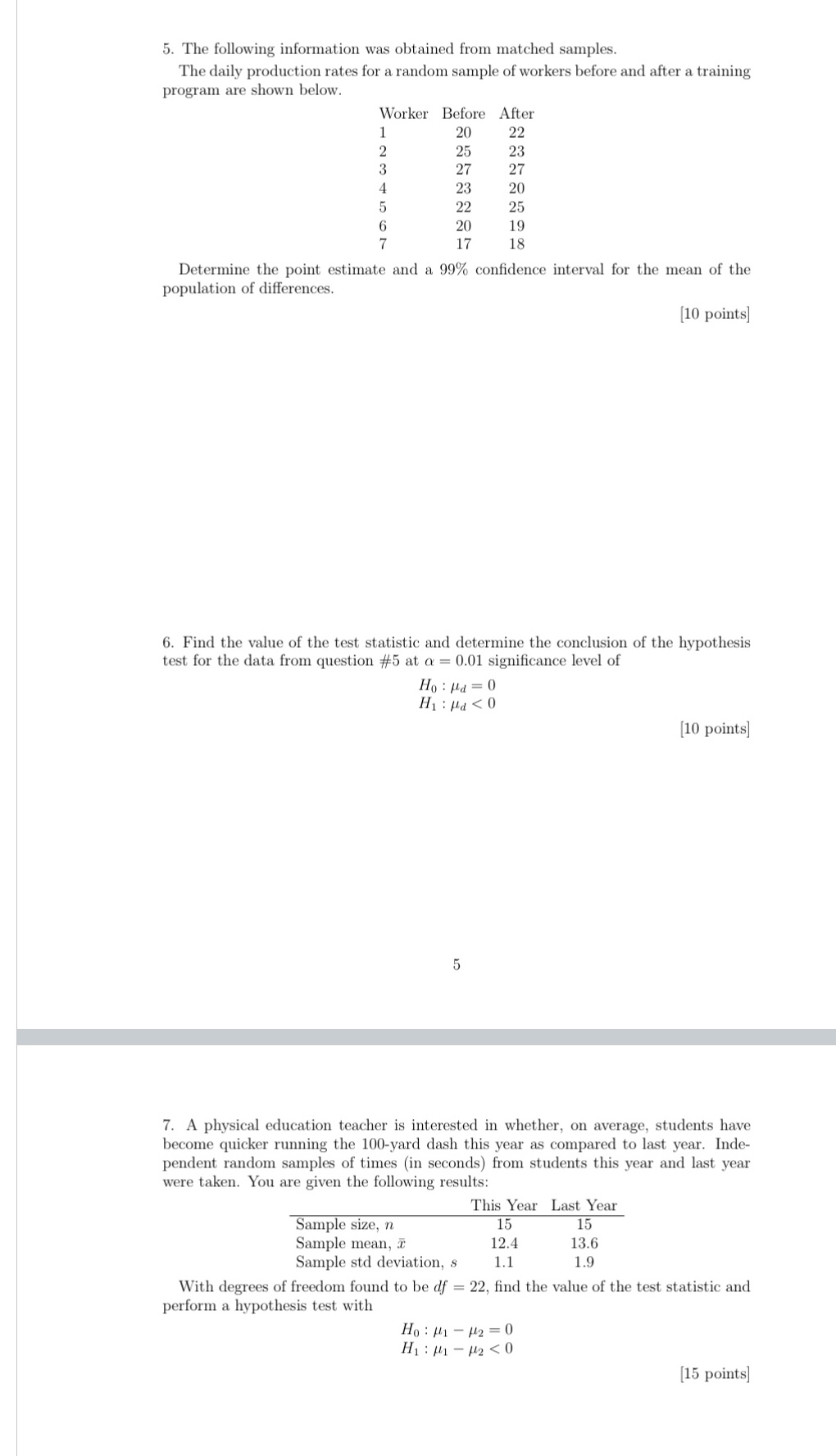Solved 5. The following information was obtained from | Chegg.com