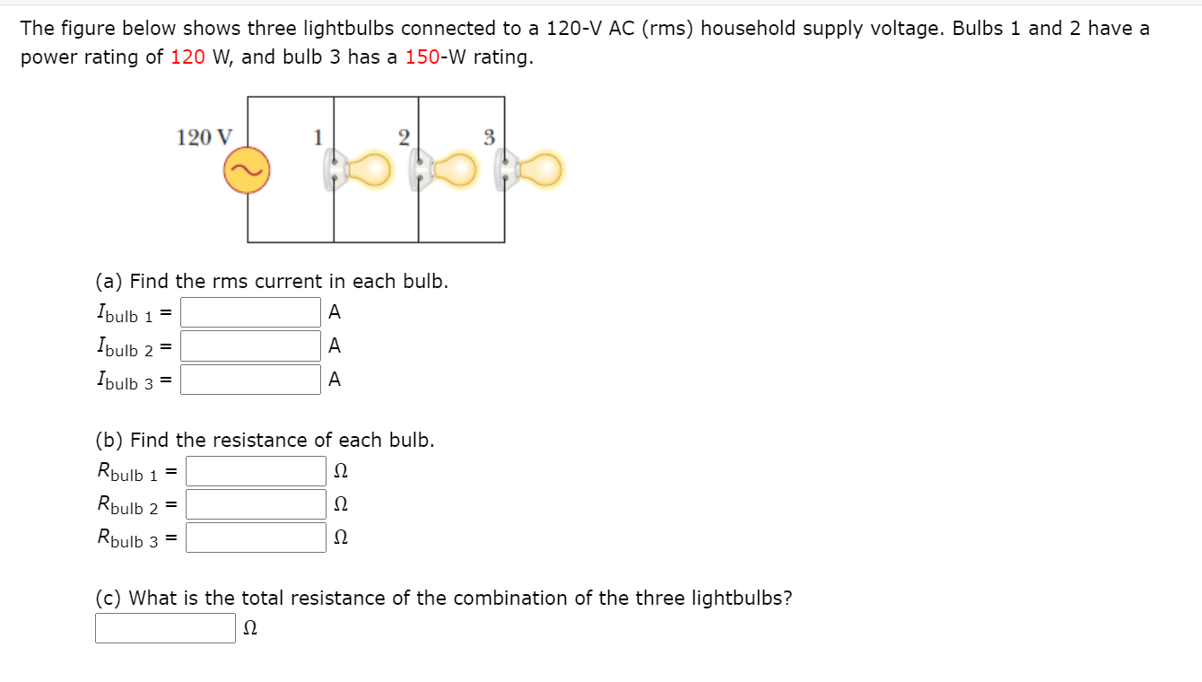 Solved The figure below shows three lightbulbs connected to | Chegg.com