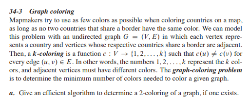 Solved 34-3 Graph coloring Mapmakers try to use as few | Chegg.com