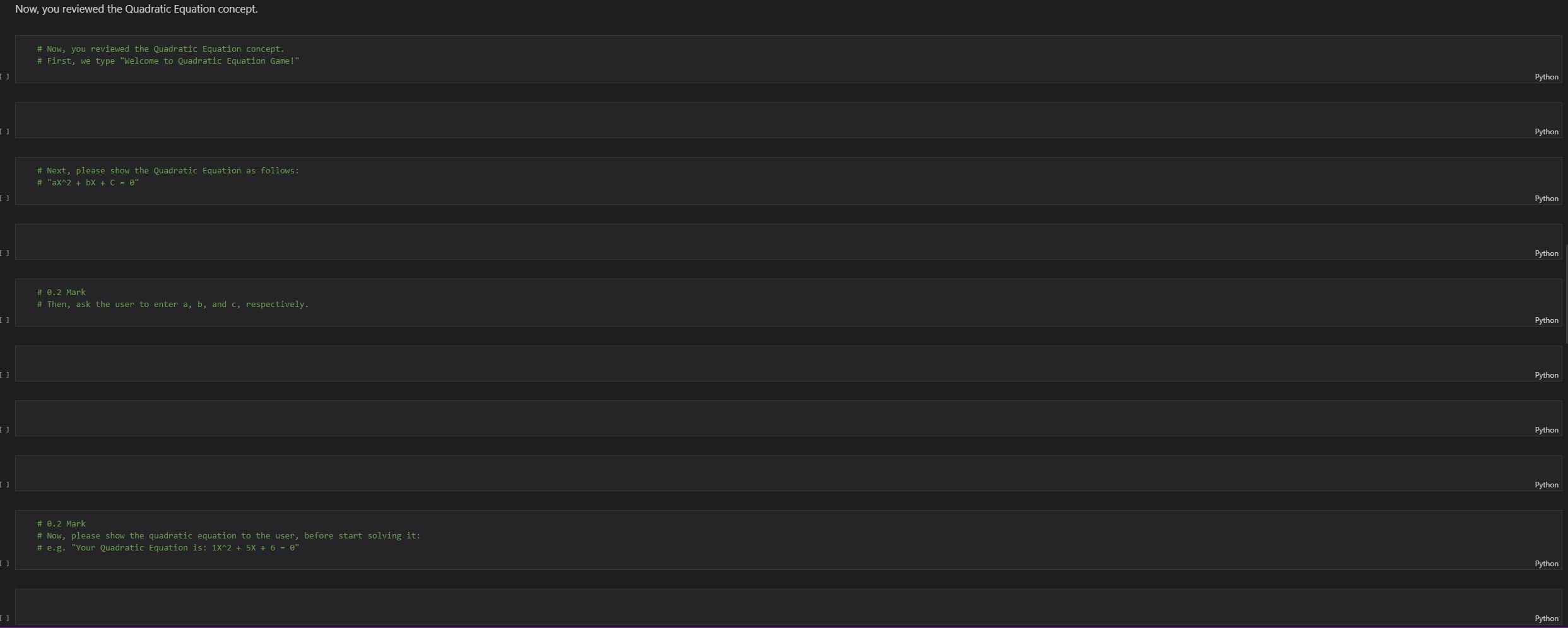 Solved Help me to divide this script to small part like | Chegg.com