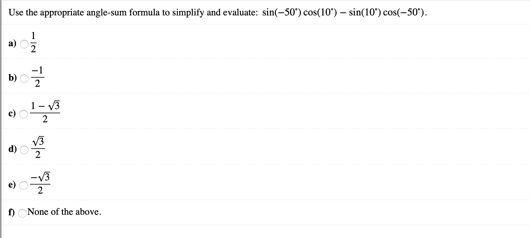 Solved use the appropriate angle sum formula to simplify and chegg