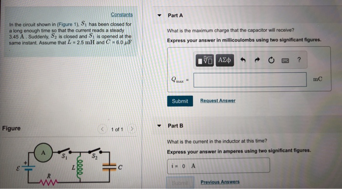 Solved Part A In the circuit shown in Figure 1 S1 has Chegg