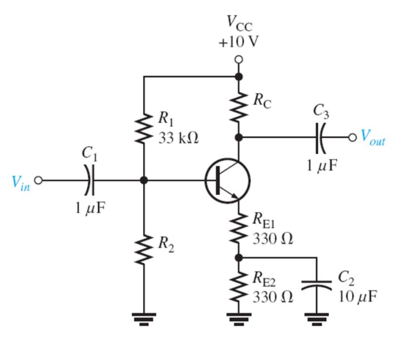 Solved Using the DC analysis, calculate IE and re (internal | Chegg.com