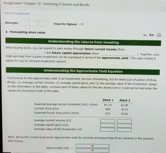 chapter 12 investing in stocks section 3