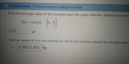 Solved find all values of x in the interval for which the chegg