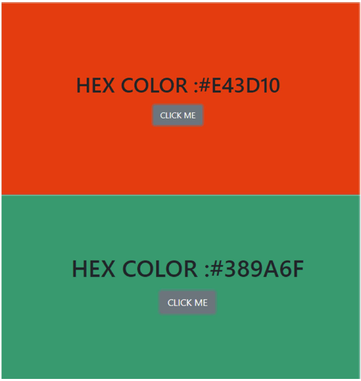 Solved Javascript Create A Hex Change Background Color | Chegg.Com