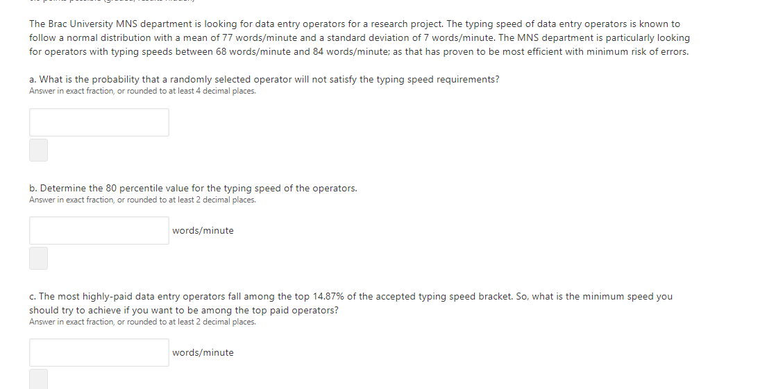 Solved The Brac University MNS department is looking for | Chegg.com