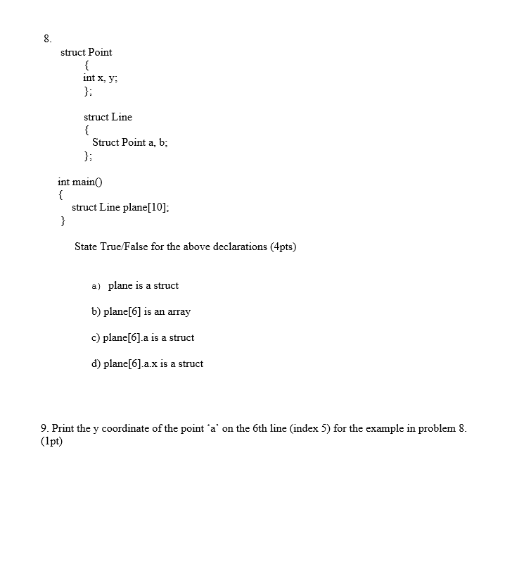 Solved What Will Be The Output Of The Following Program: | Chegg.com