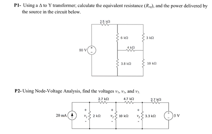 Solved Using a delta to Y transformer; calculate the | Chegg.com