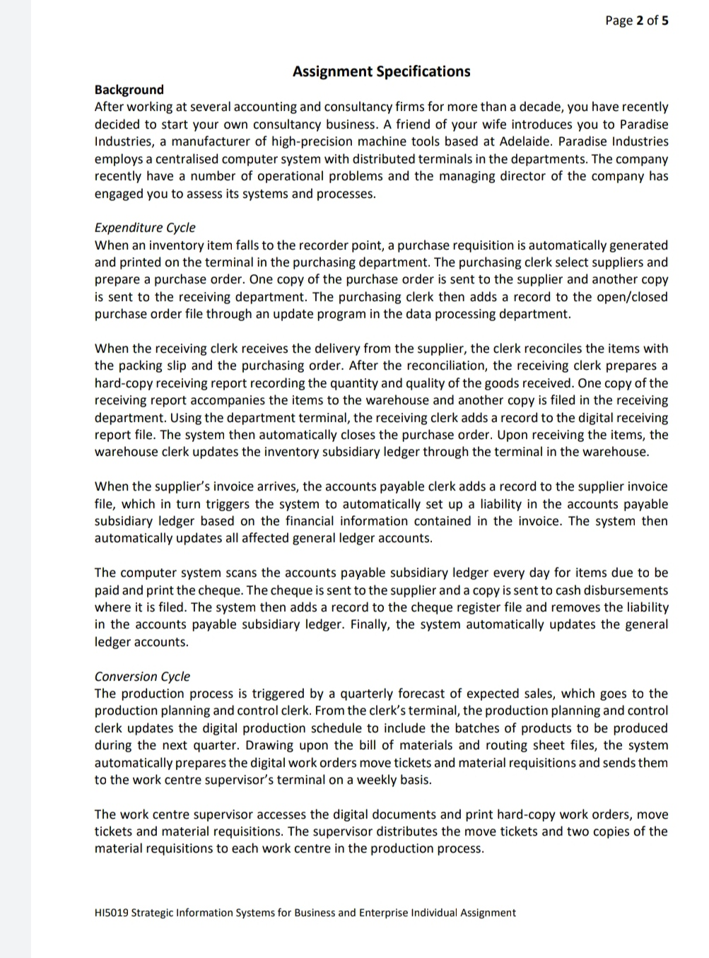 Page 2 of 5 Assignment Specifications Background | Chegg.com