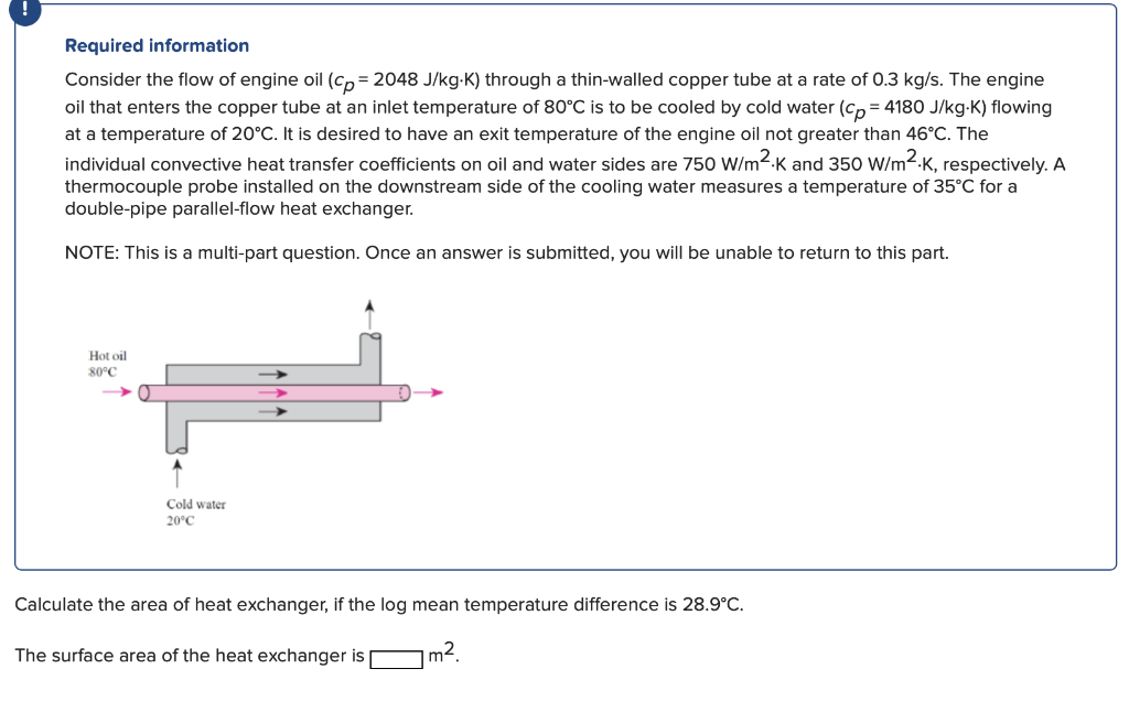 Solved Required Information Consider The Flow Of Engine Oil | Chegg.com