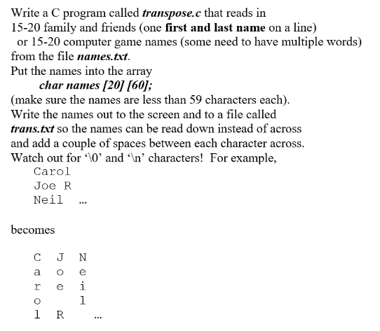 Solved Please help me with this C program: I need these two | Chegg.com