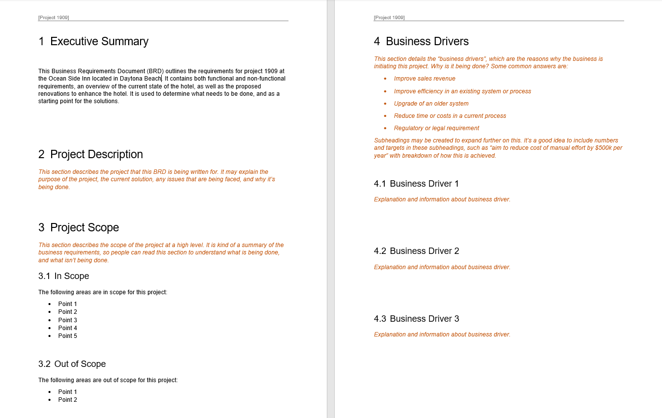 I need to create a Business Requirements Document | Chegg.com