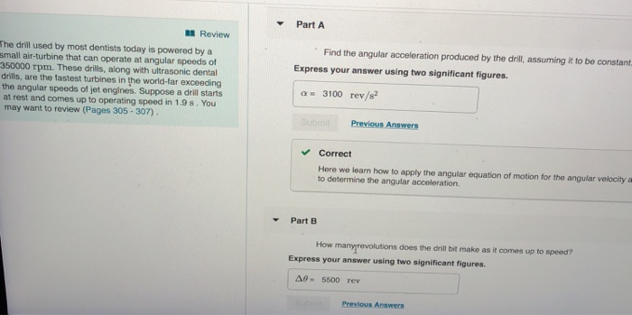 Solved Part A Review Find the angular acceleration produced | Chegg.com