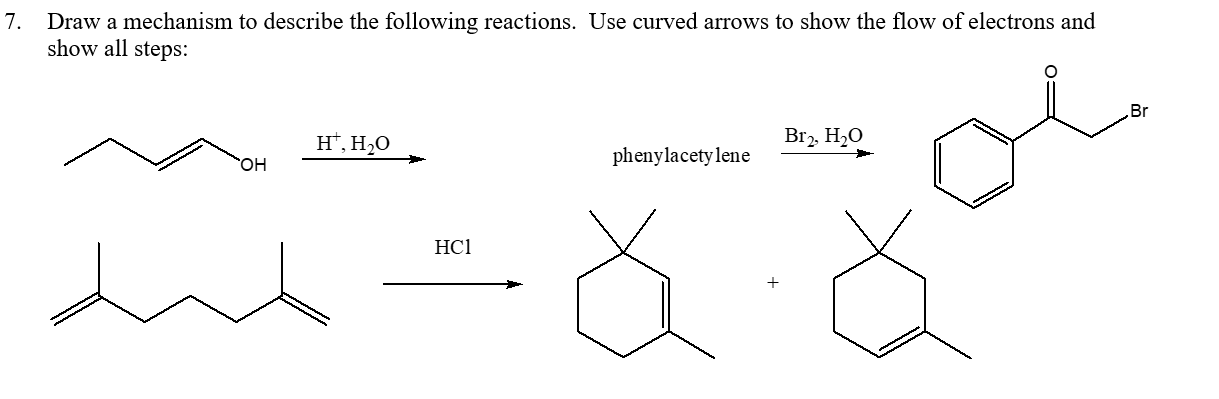 Solved Draw a mechanism to describe the following reactions. | Chegg.com