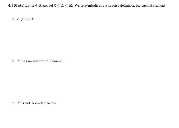 4 10 Pts Let A R And Let C E Cr Write Chegg Com