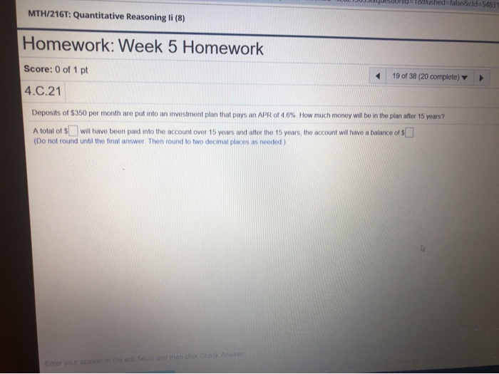 Solved Questonid18TIushedfalseiclds54831 MTH/216T: | Chegg.com