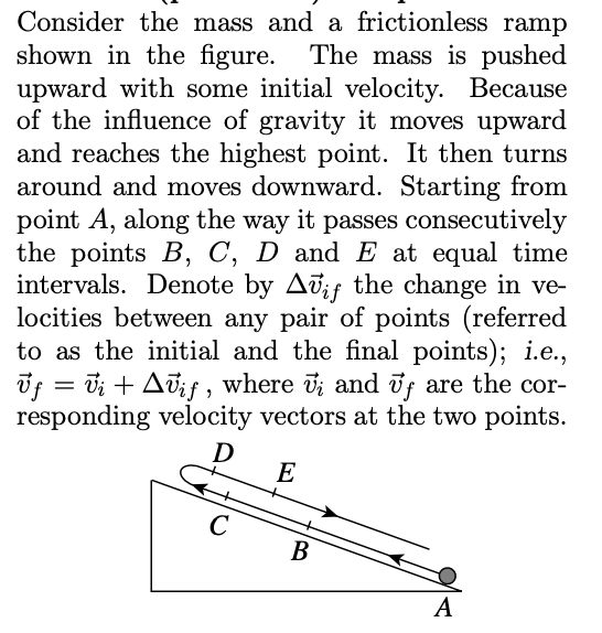 Solved Consider the mass and a frictionless ramp shown in | Chegg.com