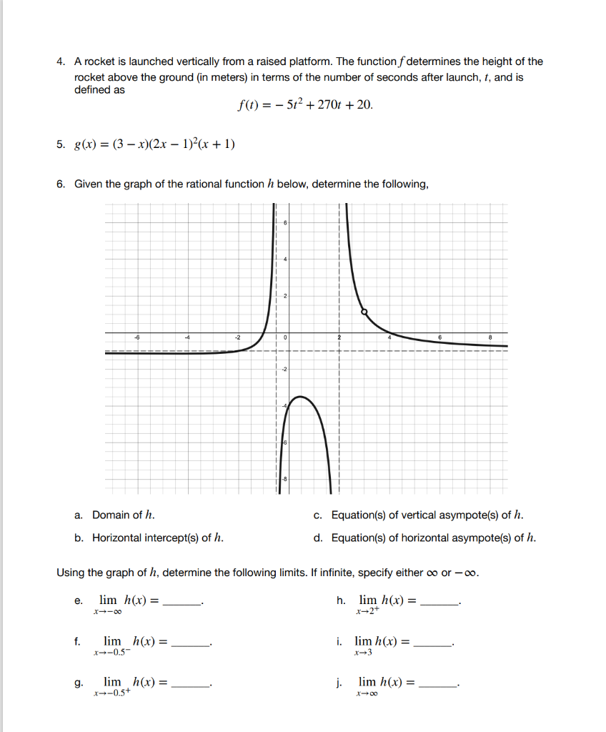 Solved 4. A rocket is launched vertically from a raised | Chegg.com