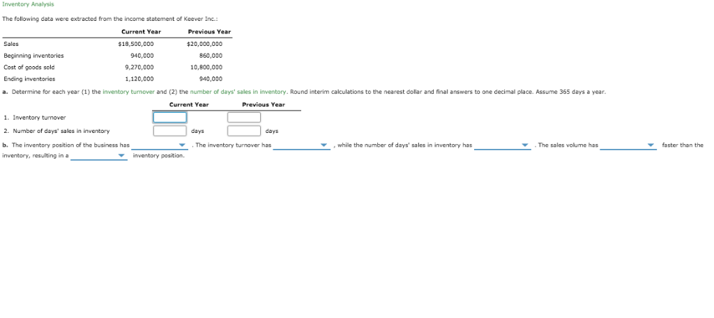 Solved Inventory Analysis The Following Data Were Extracted | Chegg.com