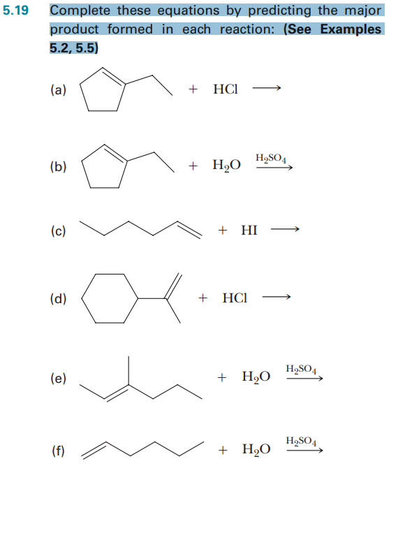 Solved Complete these equations by predicting the major | Chegg.com
