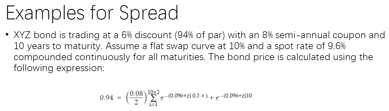 Z Spread Solved Examples for SpreadxYZ bond is trading at a 6% | Chegg.com