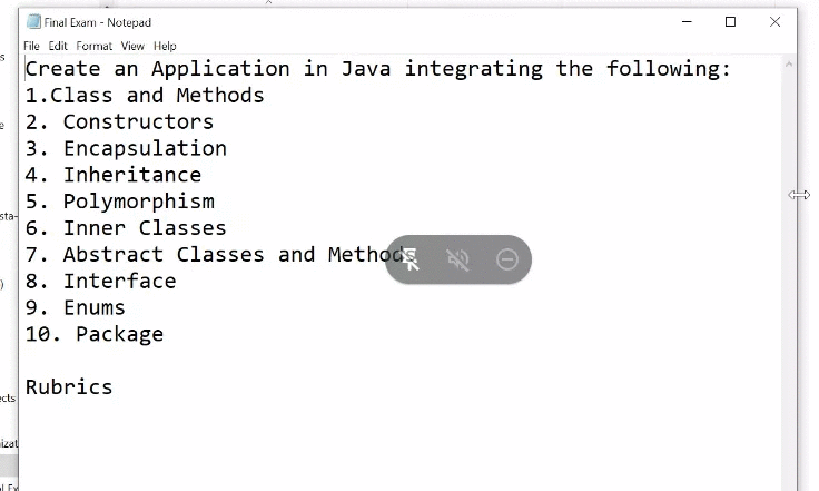 Solved Create a complete and working java program (In | Chegg.com
