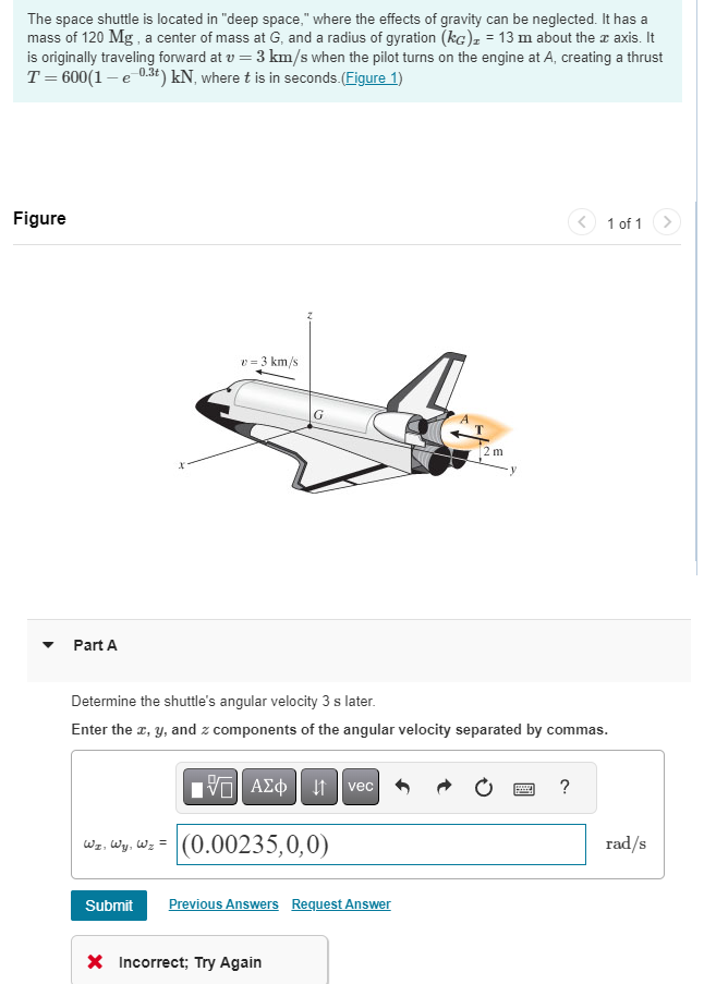 The space shuttle is located in "deep space," where | Chegg.com