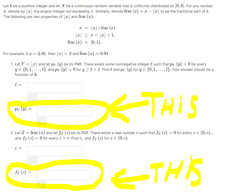 Solved Let K Be A Positive Integer And Let X Be A Continuous