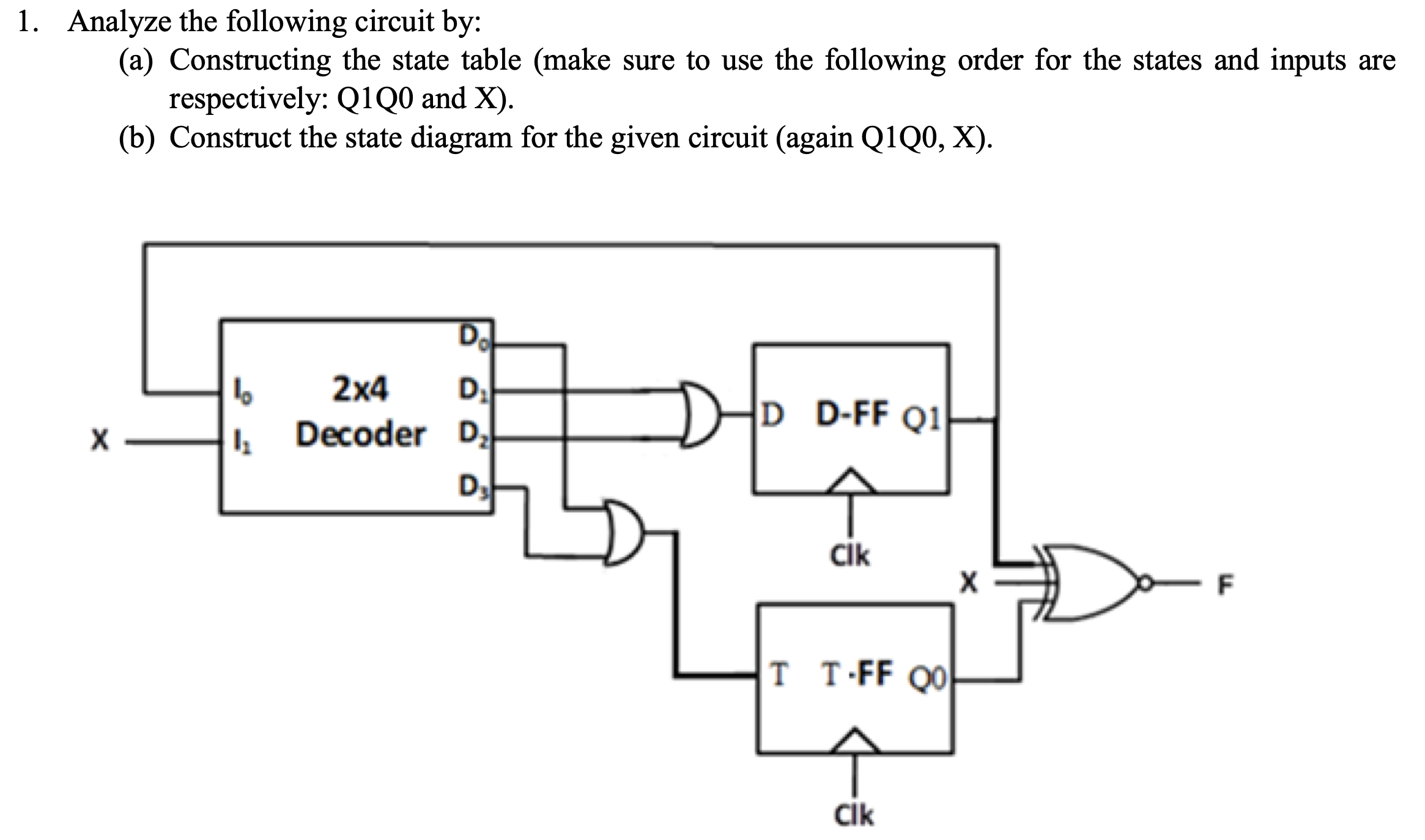 Solved Analyze The Following Circuit By: (a) Constructing | Chegg.com