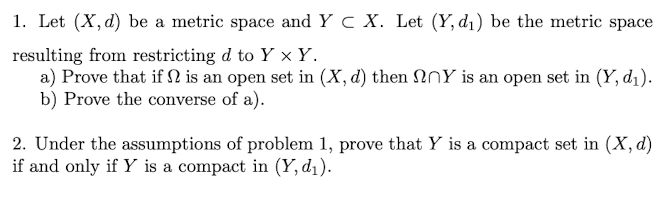 Solved real analysis please solve problem 2 and since this | Chegg.com