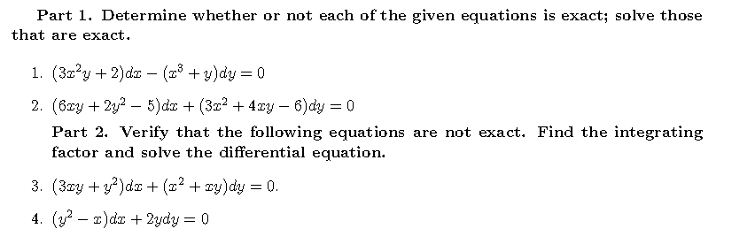 Solved Part 1. Determine whether or not each of the given | Chegg.com