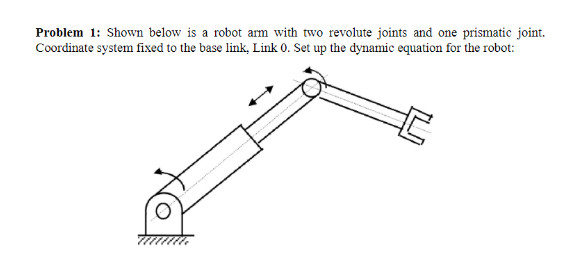 Solved Problem 1: Shown below is a robot arm with two | Chegg.com