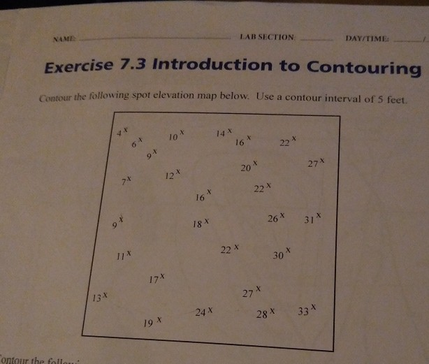 Solved NAME LAB SECTION DAY TIME: Exercise 7.3 Introduction | Chegg.com